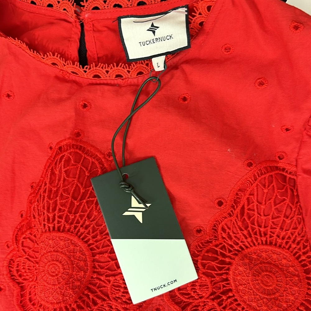 TUCKERNUCK Red Catalina Dress LARGE - Picture 12 of 12